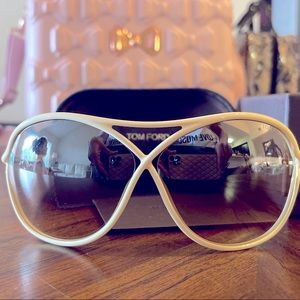 Tom Ford sunglasses white with brown lenses. Protection UVA UVB